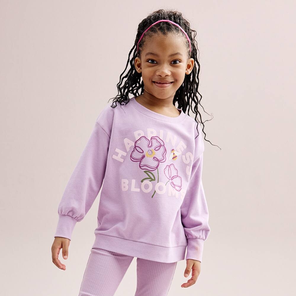 

Толстовка Carter's Happiness Blooms с цветочным принтом для девочек 4–14 лет, фиолетовый