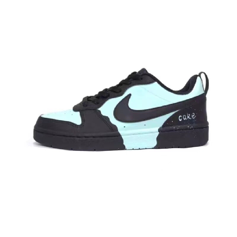 

Кроссовки Nike Court Borough Skateboarding Shoes Women's Low-top Black/green, черный/синий