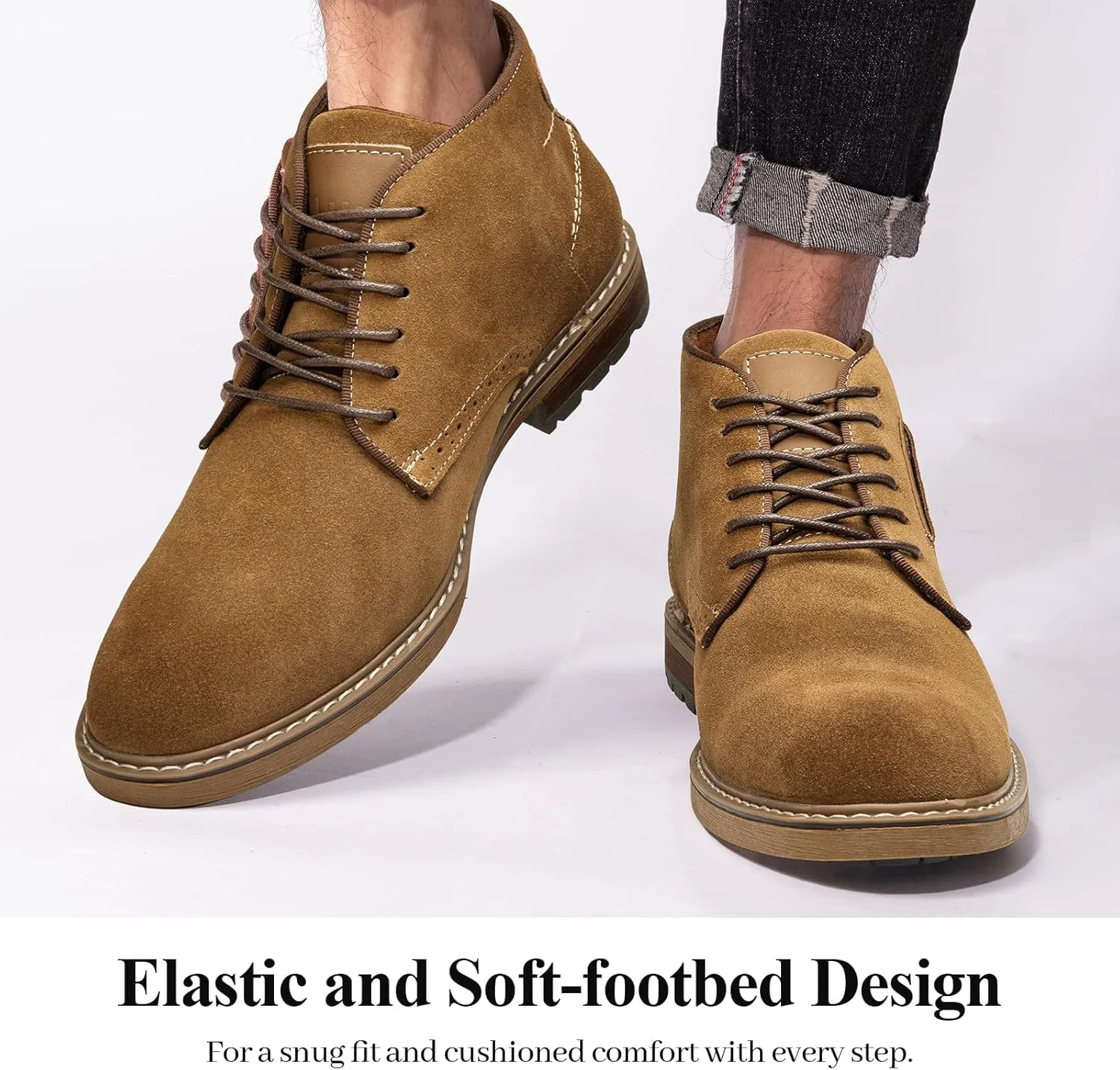 

Мужские ботинки Arkbird Chukka, классические повседневные ботинки с шнуровкой до щиколотки из натуральной замши, коричневый