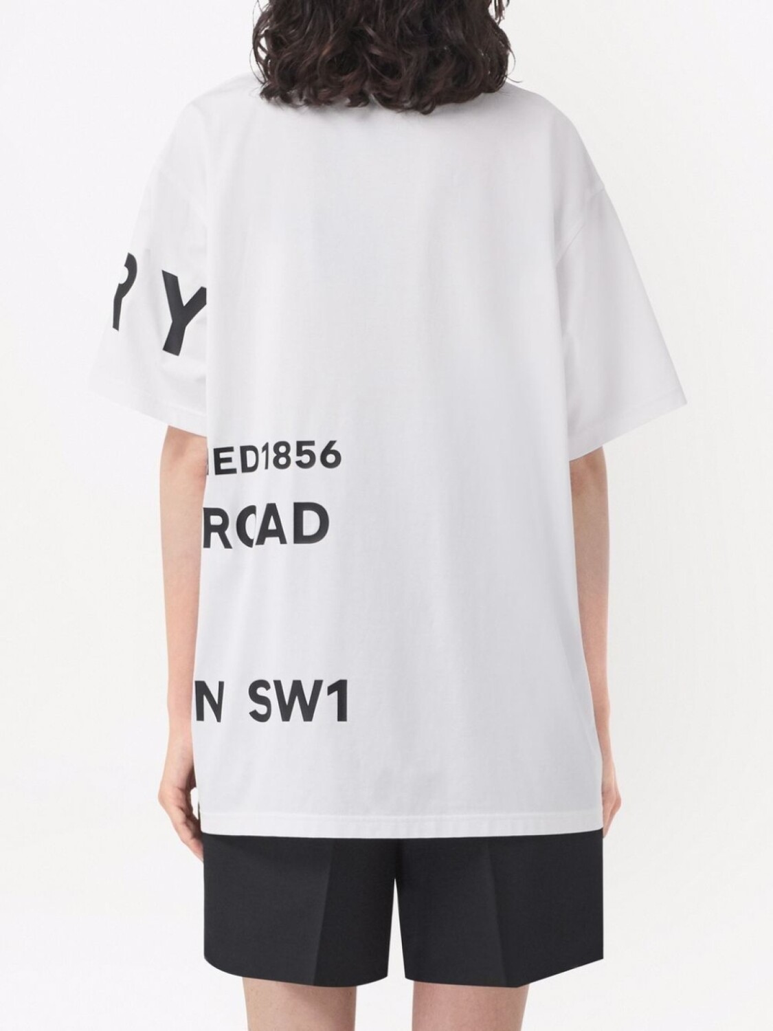Футболка Burberry Horseferry Print Cotton, унисекс, белый — фото 4