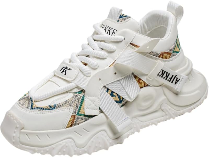 

Мужские спортивные кроссовки - противоскользящая толстая подошва, комфорт на все сезоны и прочная шнуровка для активного образа жизни Hoalox, белый