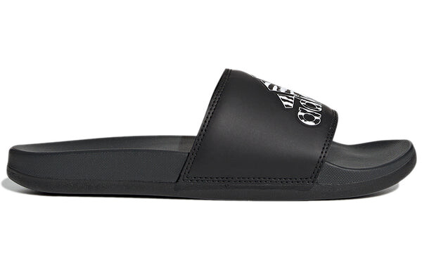Тапочки adilette comfort slide 'black zebra' Adidas, черный — фото 3