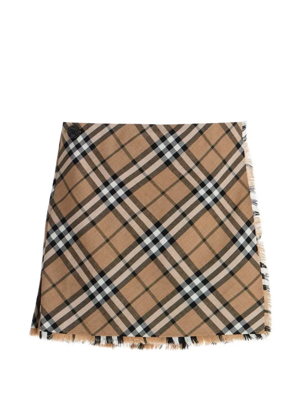 Юбка из полиэстеровой смеси Burberry, мини, нейтральный — фото 4