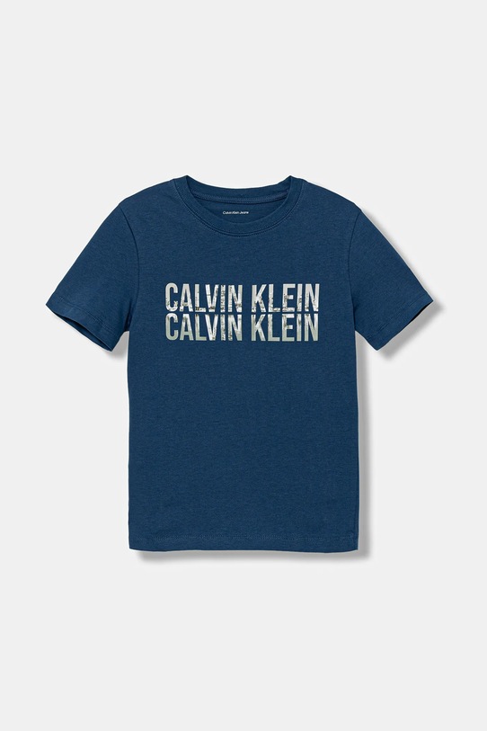 

Детская хлопковая футболка Calvin Klein Jeans, синий