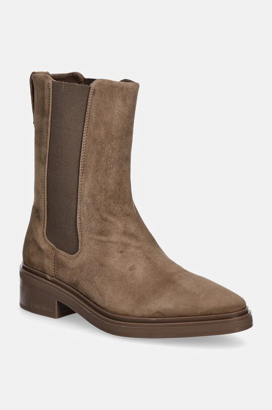 

HEEL CHELSEA BOOT 30 SUE замшевые ботильоны Calvin Klein, коричневый