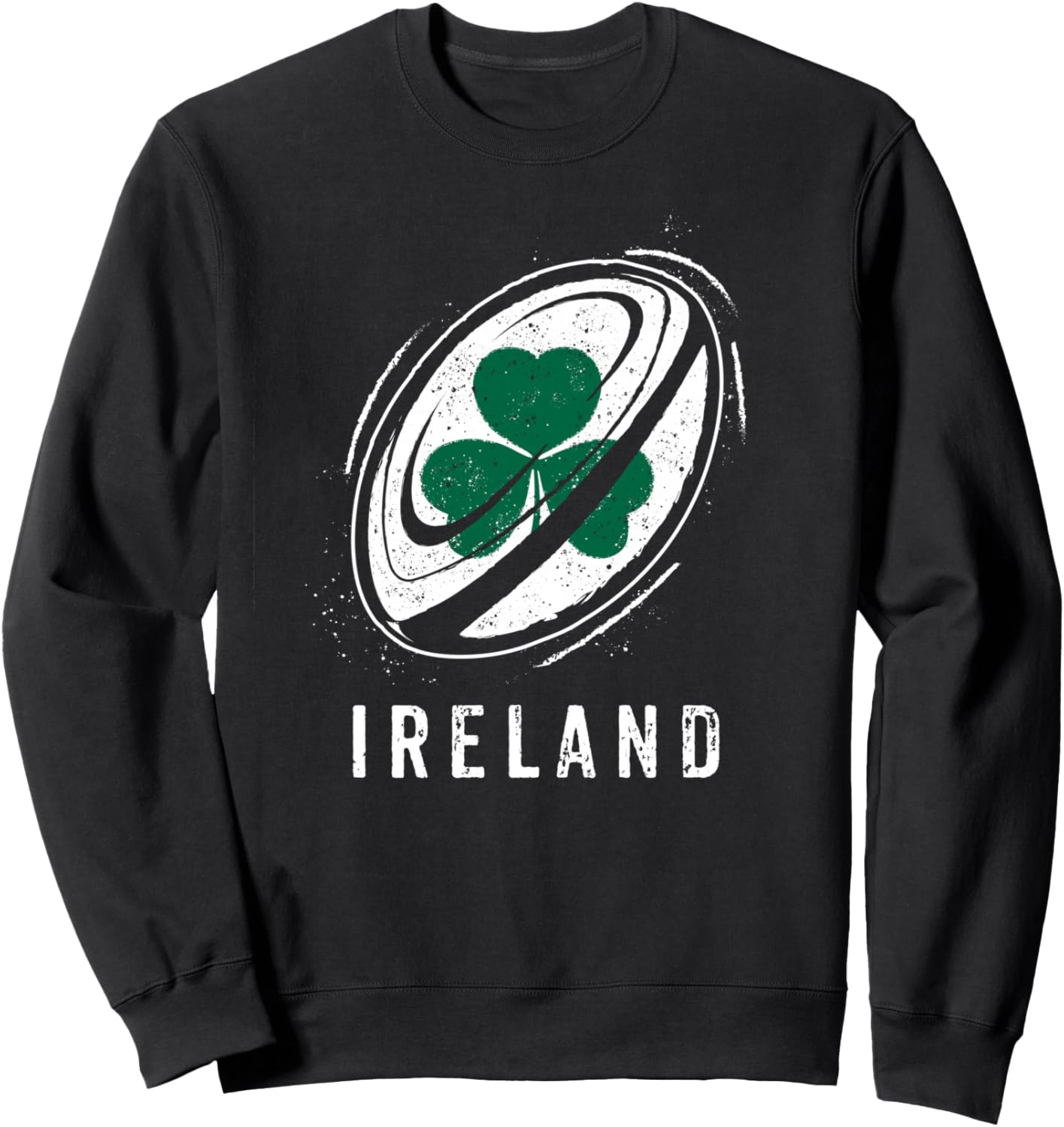 

Стильная толстовка с изображением ирландского клевера и регбийного мяча для фанатов регби (для болельщиков Ирландии) Ptera: Ideas For Rugby Player Or For Rugby Lover, черный