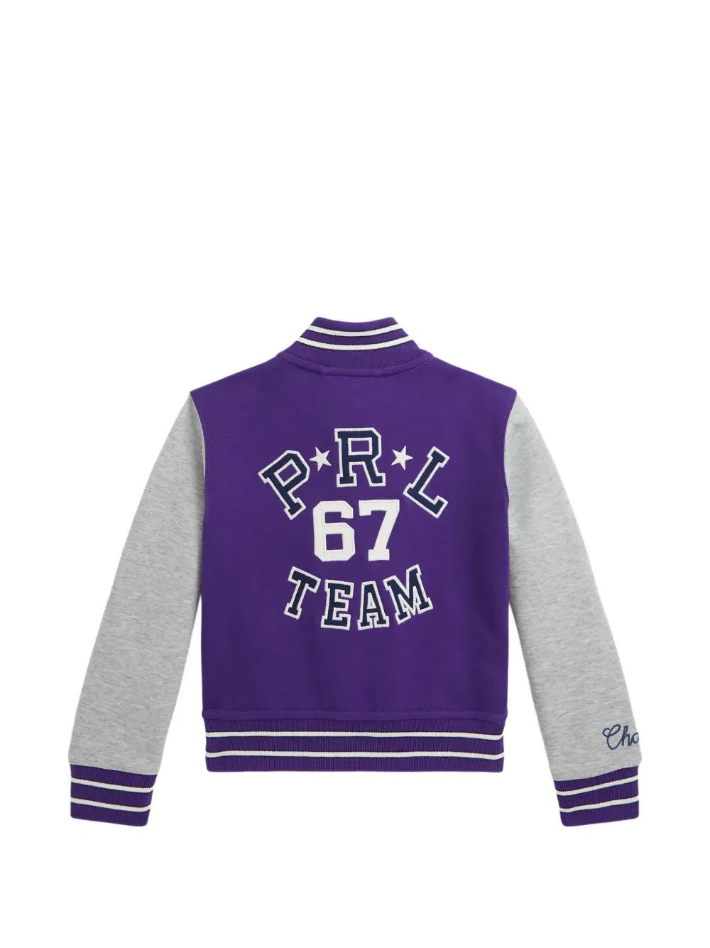 Бейсбольная куртка-бомбер Polo Ralph Lauren Kids, фиолетовый — фото 2
