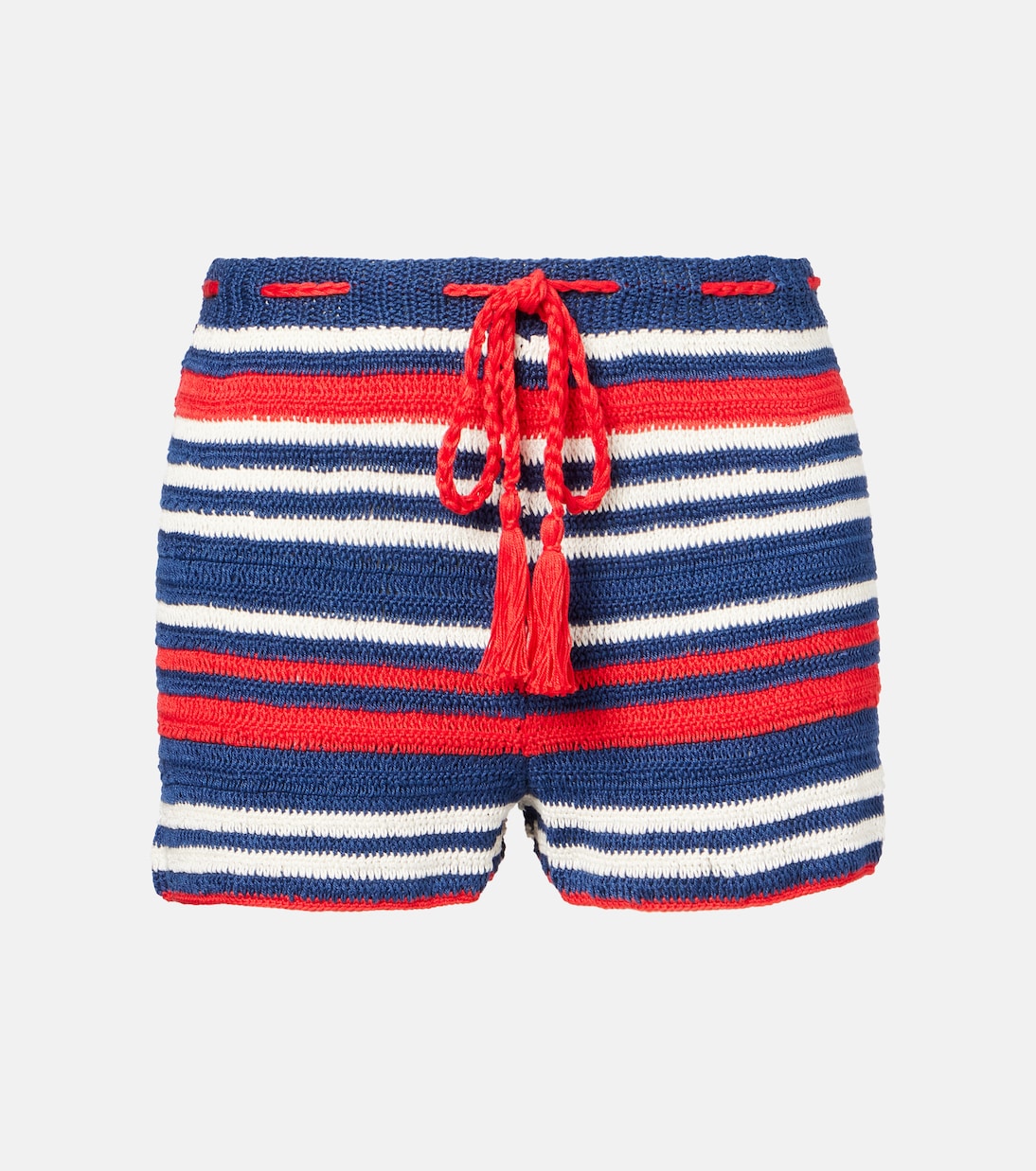 

Хлопковые шорты крючком Anna Kosturova, Red Navy Cream