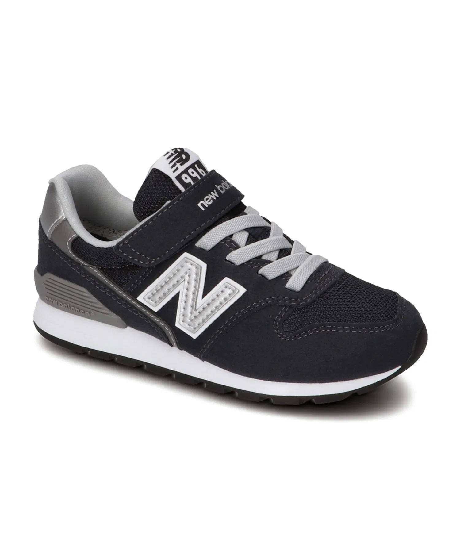 Детские кроссовки New Balance 996 на липучках для спорта и прогулок чёрные — фото 3