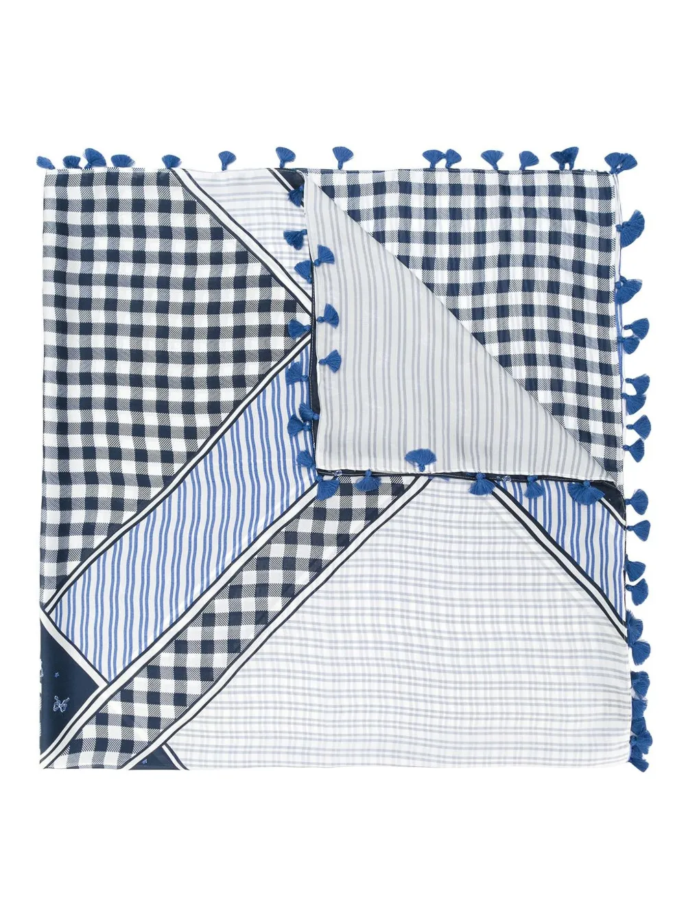 

Платок с принтом и кисточками Weekend Max Mara, синий