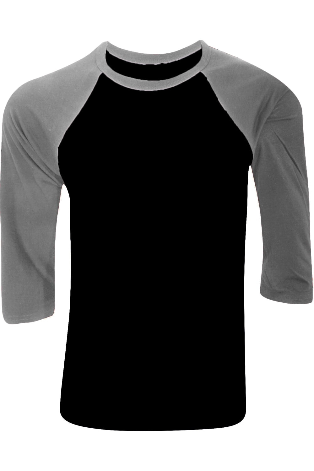 

Мужская бейсбольная футболка с рукавом 3/4 из холста BELLA + CANVAS, цвет black/ deep heather gray