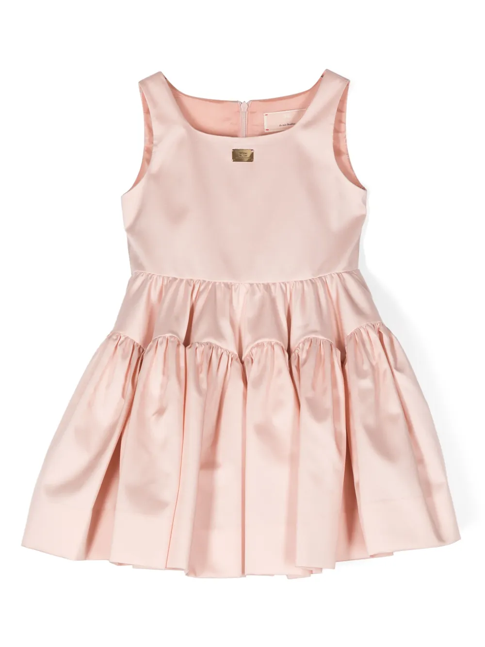

Ярусное платье с логотипом Elisabetta Franchi La Mia Bambina, розовый