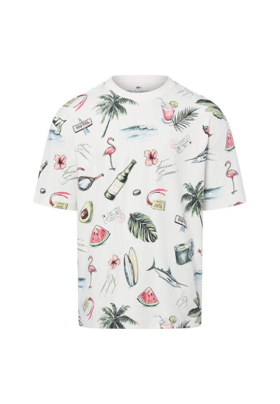 

Футболка Nils Sundström Print T-shirt, Weiß Mehrfarbig /White, Белый, Футболка Nils Sundström Print T-shirt, Weiß Mehrfarbig /White