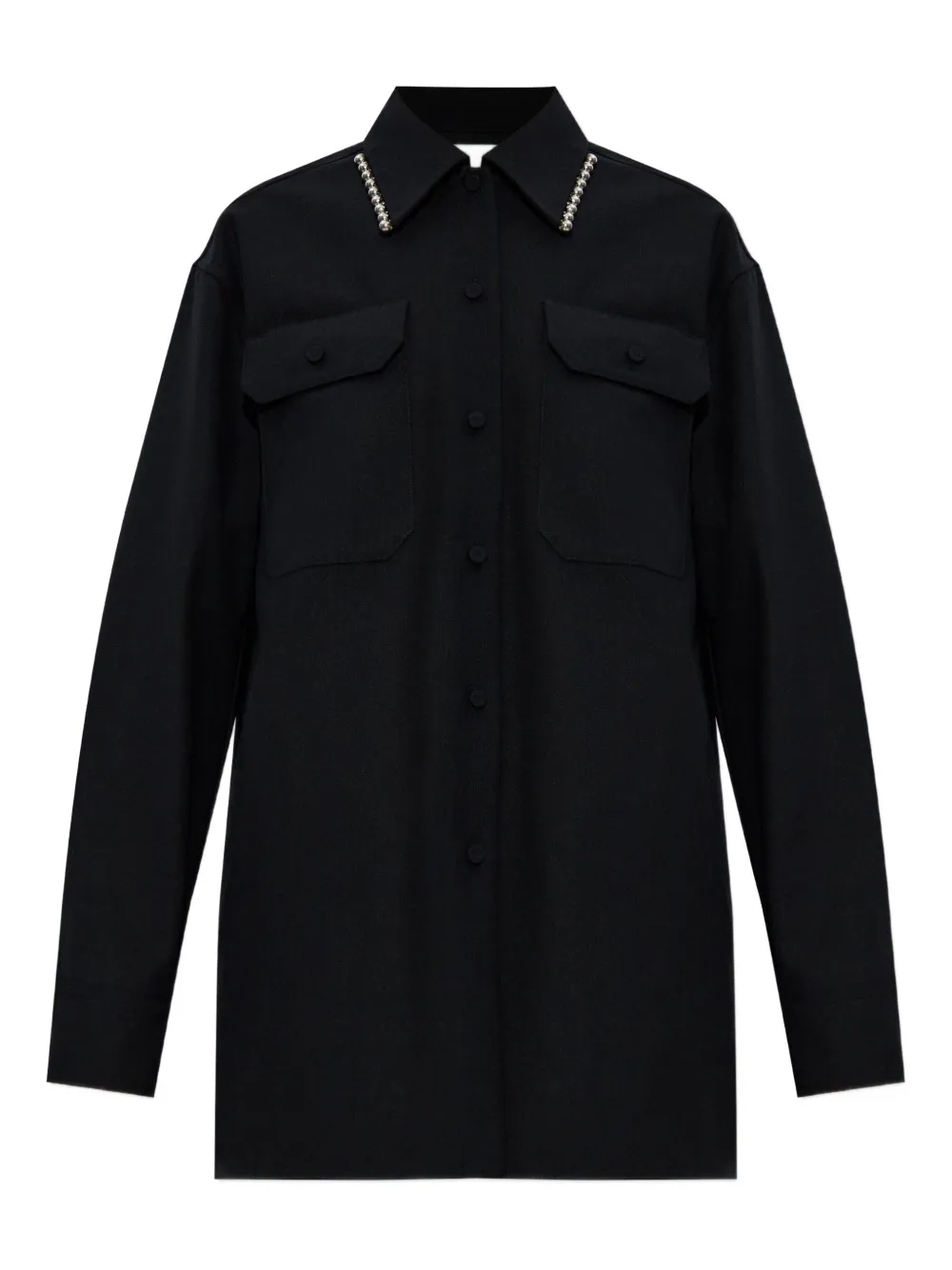 

Рубашка с украшением из бусин JIL SANDER, черный