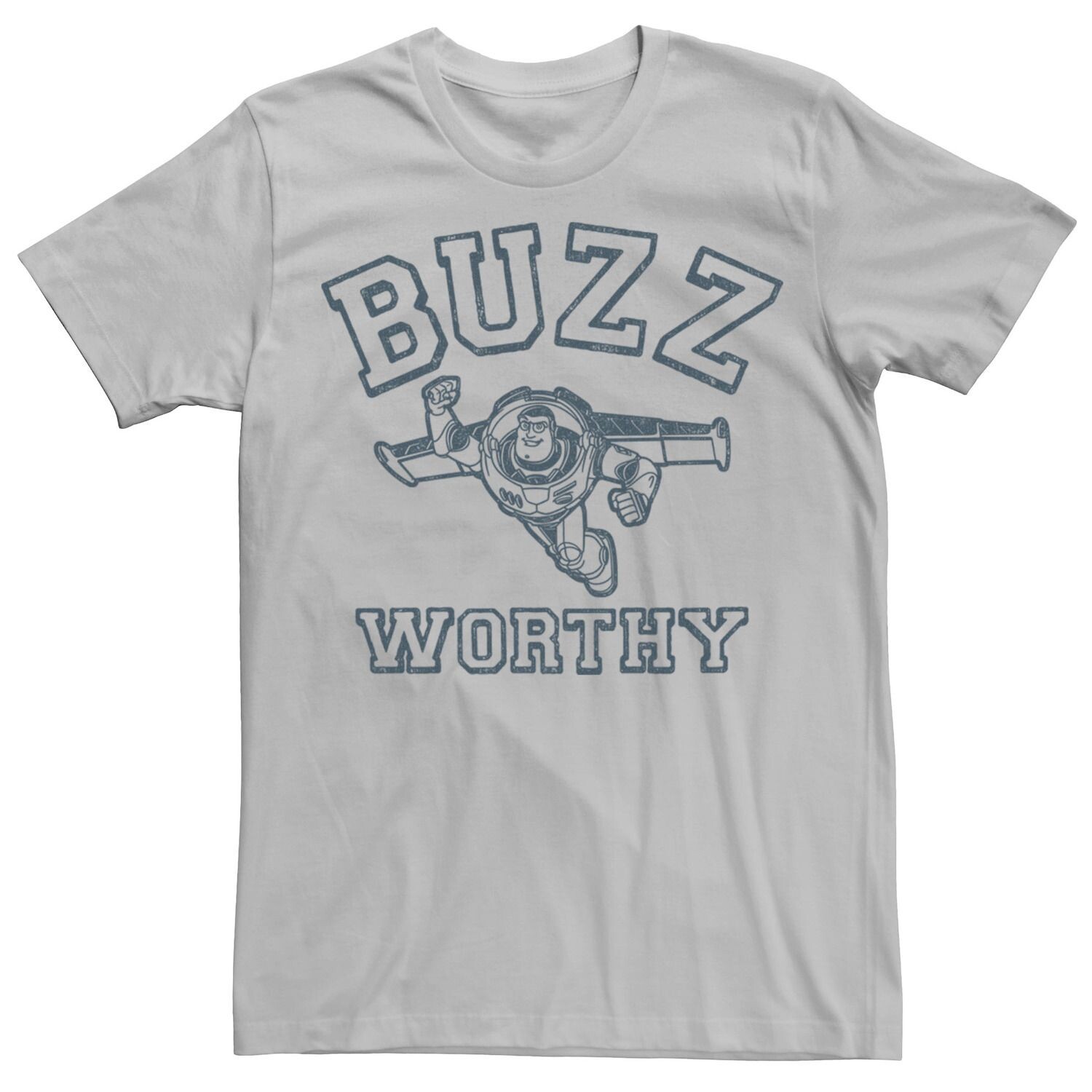 

Мужская футболка с рисунком «Buzz Worthy» Disney/Pixar «История игрушек Базз Лайтер» Disney / Pixar, серебристый