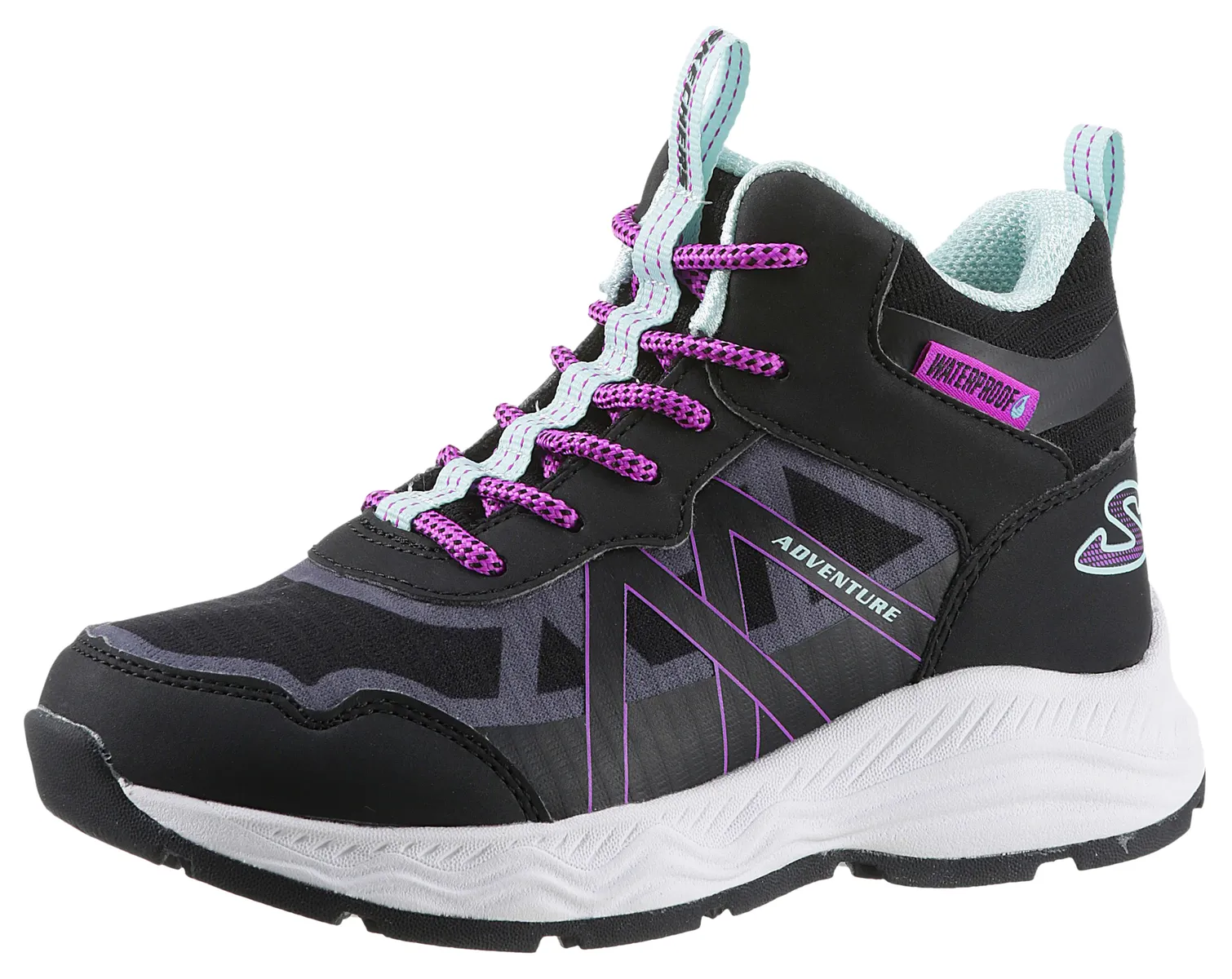 

Детские ботинки Skechers на шнуровке "E - SKECHERS GIRLS" с водонепроницаемыми элементами Skechers Kids, голубой