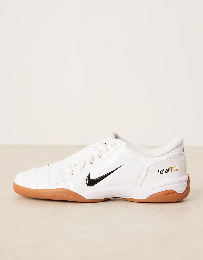 Кроссовки унисекс Nike T90 белого цвета с резиновой подошвой — фото 2