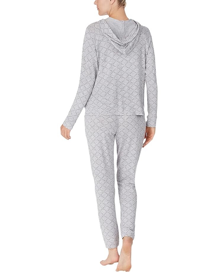 

Пижамный комплект DKNY Long Sleeve Hoodie Joggers Set, цвет Fog Logo