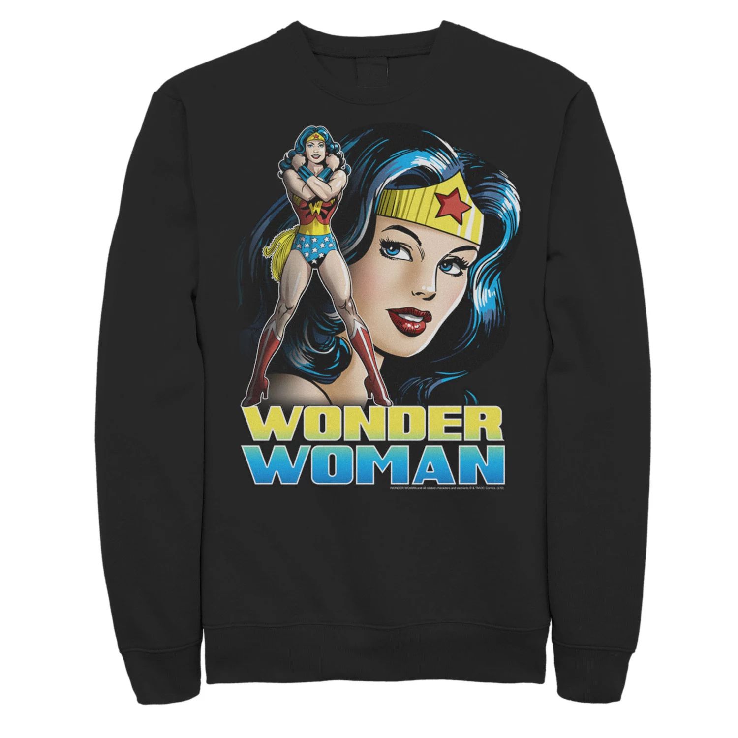 

Мужской классический свитшот с портретом DC Comics Wonder Woman Licensed Character