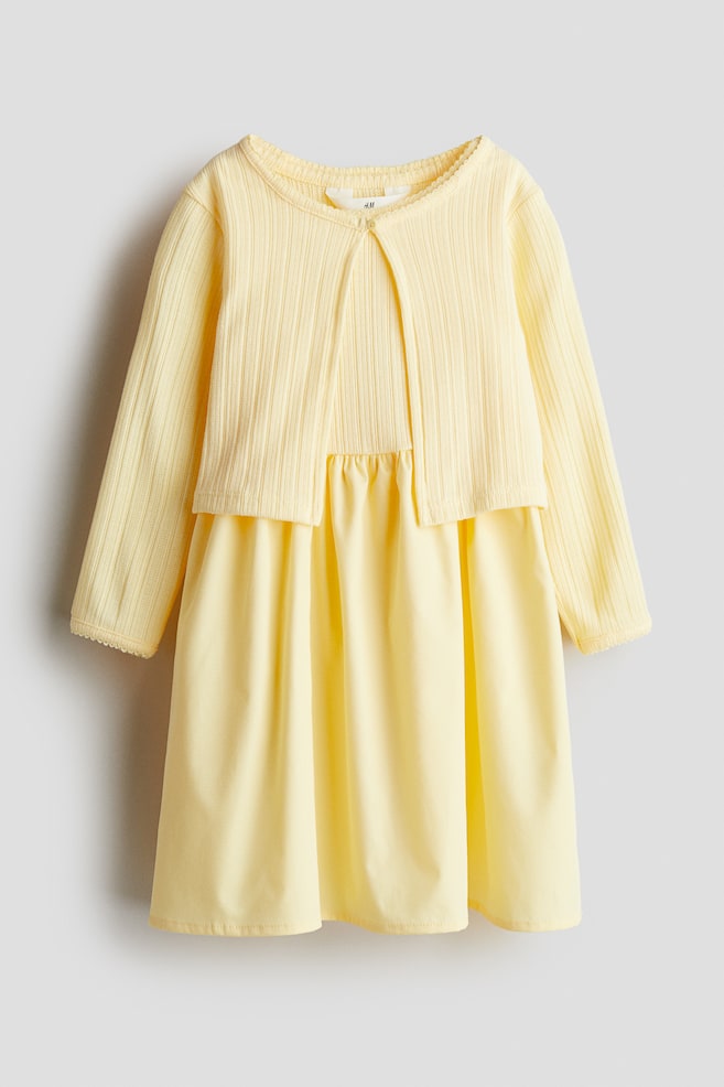 

Костюм-Двойка с платьем и кардиганом H&M, желтый