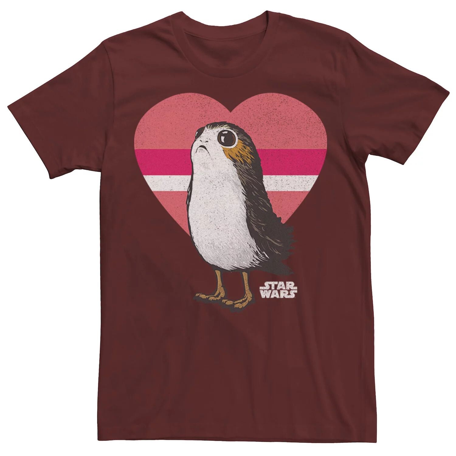 

Мужская футболка Porg ко Дню святого Валентина Star Wars