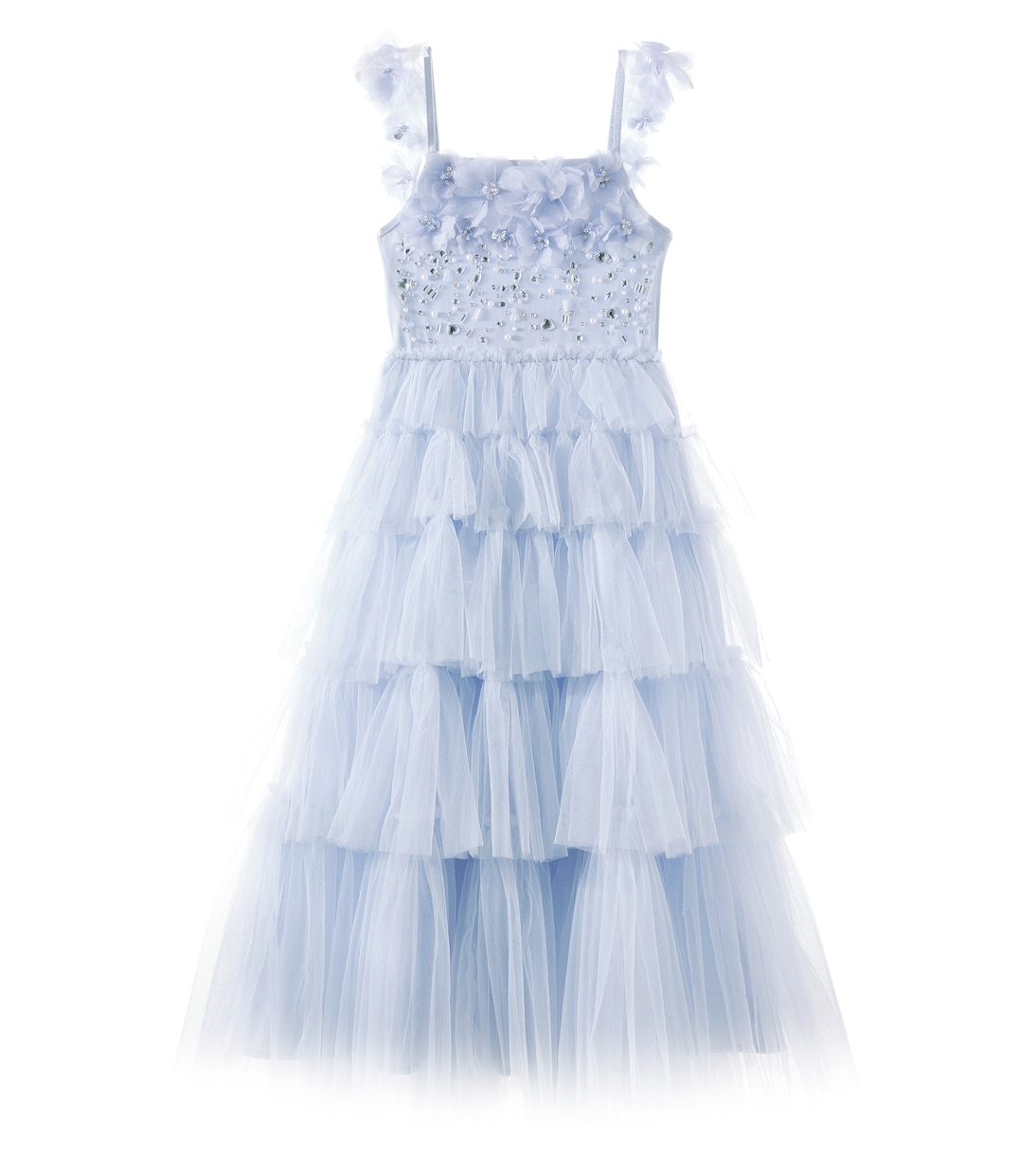 

Платье из тюля Amira с многоярусной отделкой и декором Tutu Du Monde, Bluebell