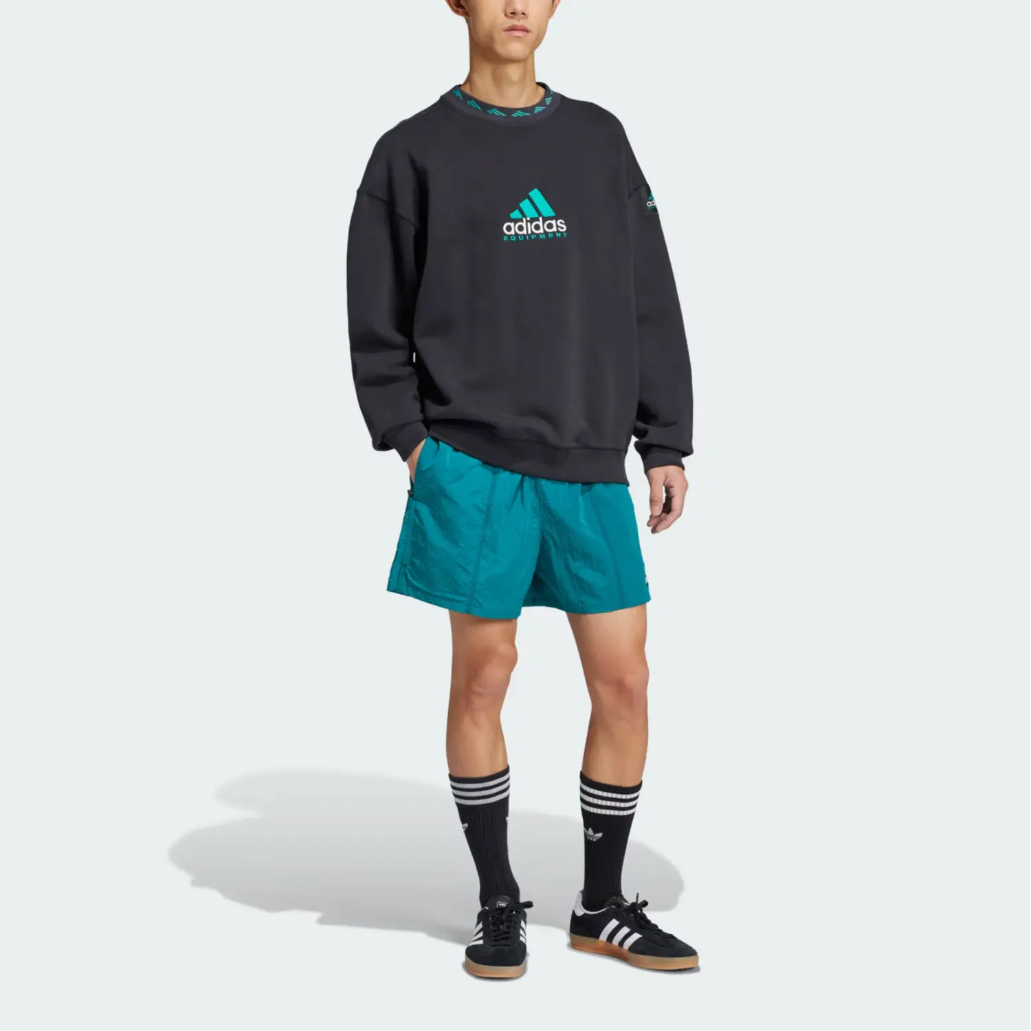 Adidas Серия EQUIPMENT SS25 повседневные шорты мужские Equipment Green — фото 4