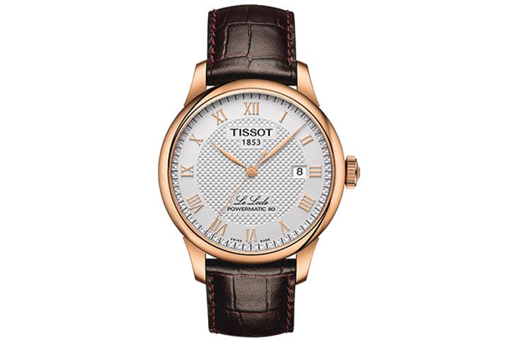 

Коллекция Le Locle Механические мужские часы 39,3 мм Серебристый циферблат Стальной корпус Кожаный ремешок TISSOT