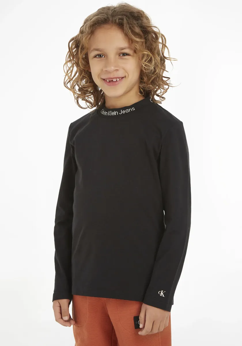 

Рубашка с длинными рукавами Calvin Klein Jeans "INTARSIA LOGO LS T-SHIRT", цвет Ck Black