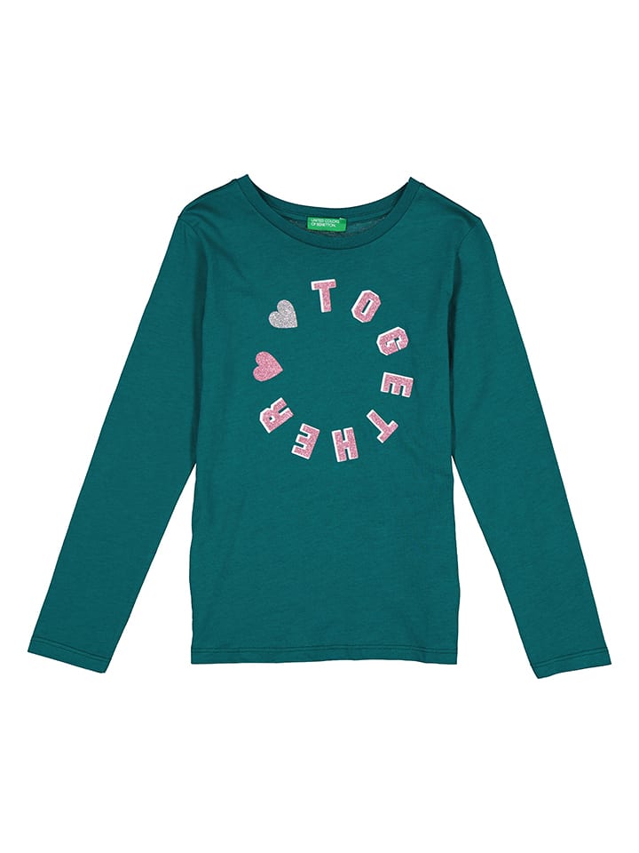 

Рубашка с длинным рукавом Benetton, зеленый