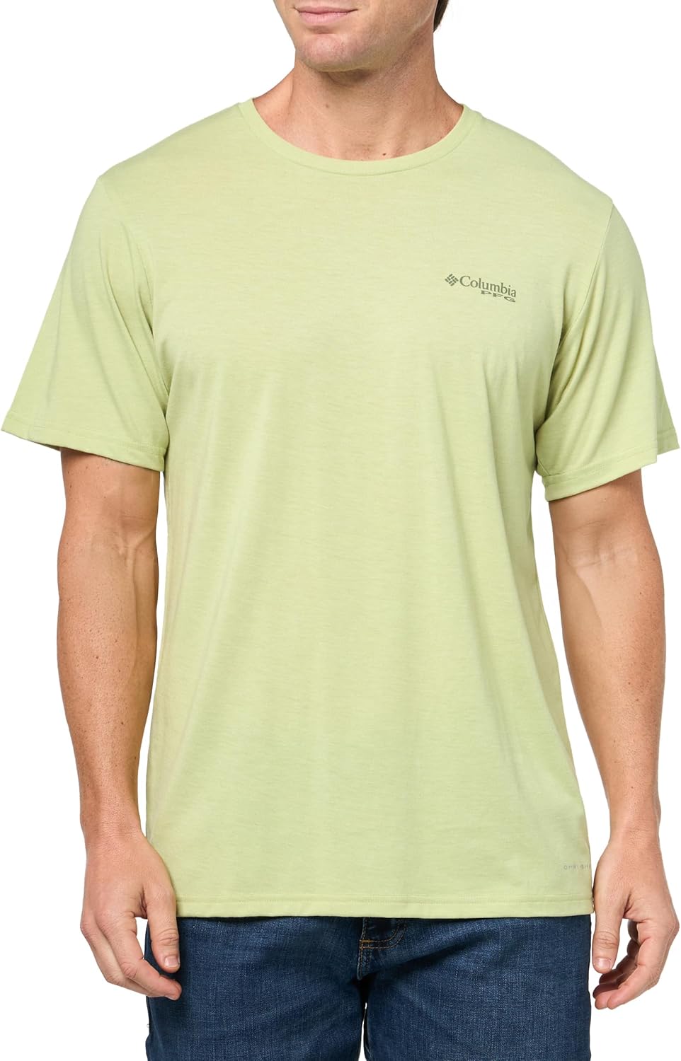 

Футболка Columbia Mens PFG Uncharted Graphic Tee, Pear Heather/Pfg Gear Gator