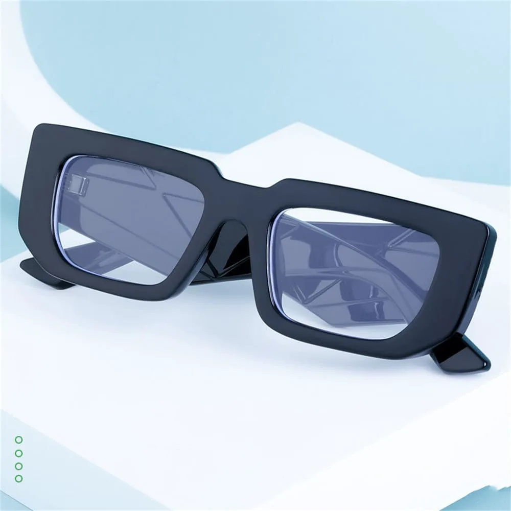 

Маленькие прямоугольные солнцезащитные очки в винтажном стиле для мужчин и женщин, солнцезащитные очки с защитой от УФ-излучения UV400 HCPIHF, C1 Matte Black