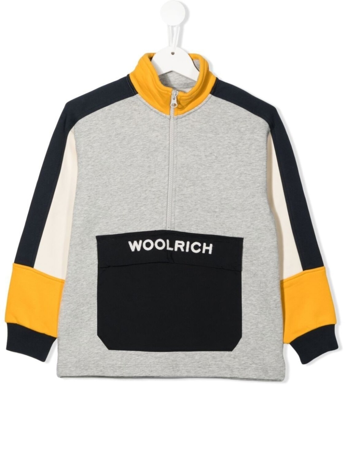 

Woolrich Kids толстовка в стиле колор-блок с молнией, желтый