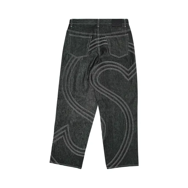 Джинсы Supreme S Logo Rigid Baggy Jean 'Rigid Black' — фото 2