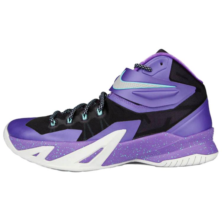 

Nike Баскетбольные кроссовки Zoom Soldier 8 с противоскользящей подошвой, износостойкие, мужские, черные, фиолетовые