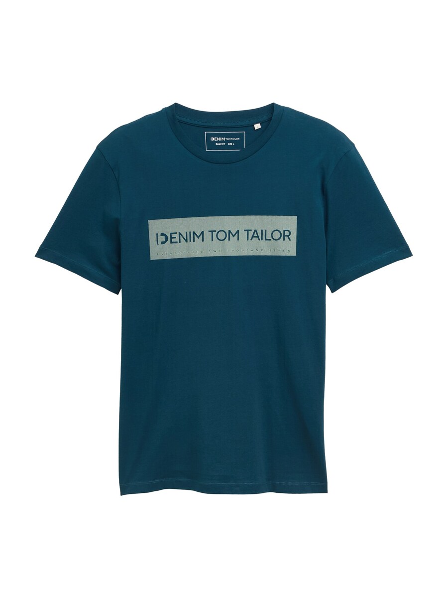 

Рубашка TOM TAILOR DENIM, цвет Petrol/Pastel green