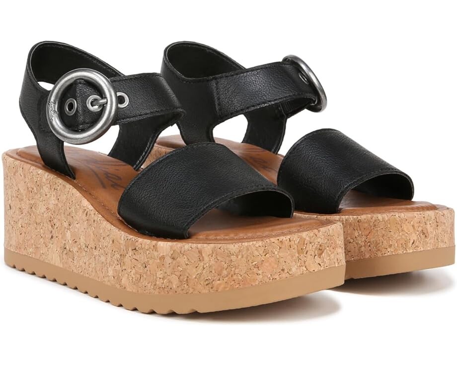 

Туфли ZODIAC Glory Ankle Strap Wedge Sandal, черный