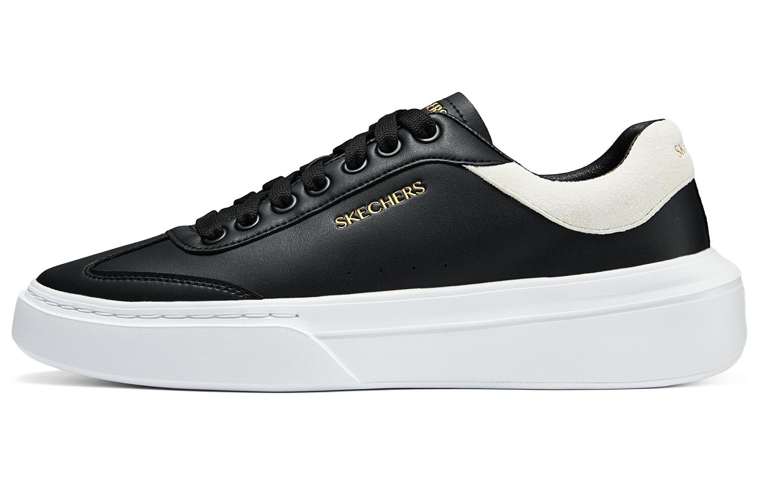 

Кроссовки Skechers Court Classics Skateboarding Shoes Men Low-top Black/White, черный/белый