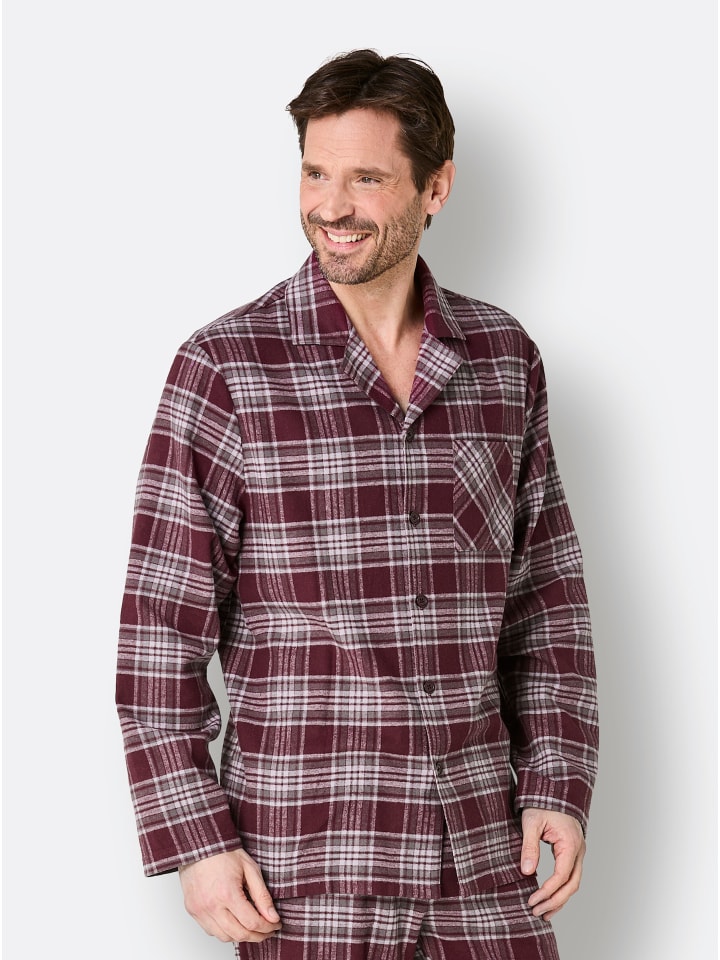 

Пижамная рубашка в клетку бордового и серого цвета WITT WEIDEN