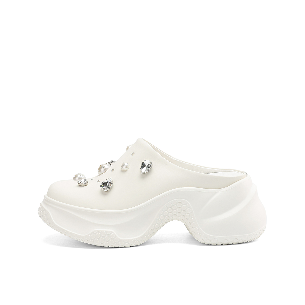 BOERDIQI Клоги женские с белой овчиной на стельке, цвет White Sheepskin Insole