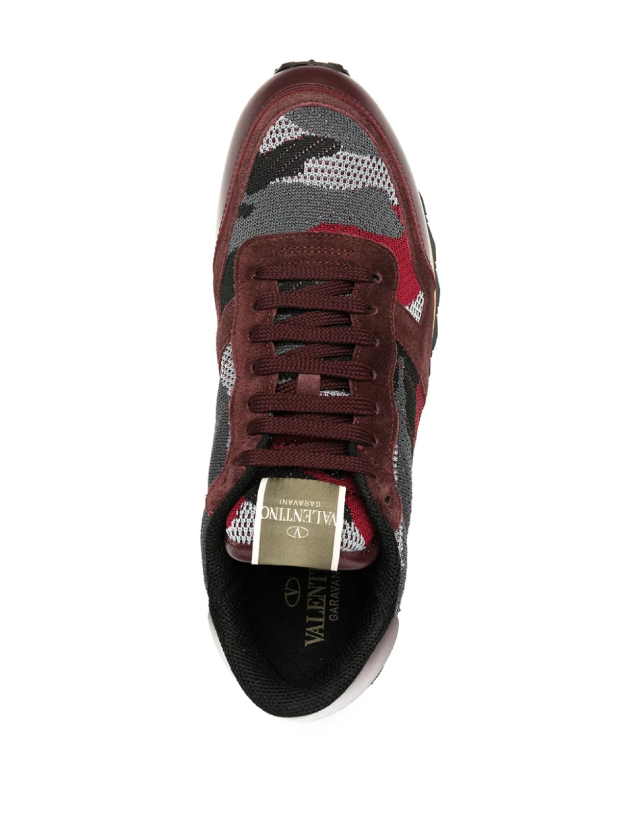 Valentino Garavani кроссовки Rockrunner с камуфляжным принтом, красный — фото 4