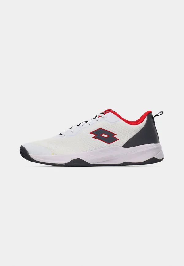 Теннисные кроссовки mirage 700 для игры на любом корте Lotto, All White/Asphalt/Flame Red — фото 2