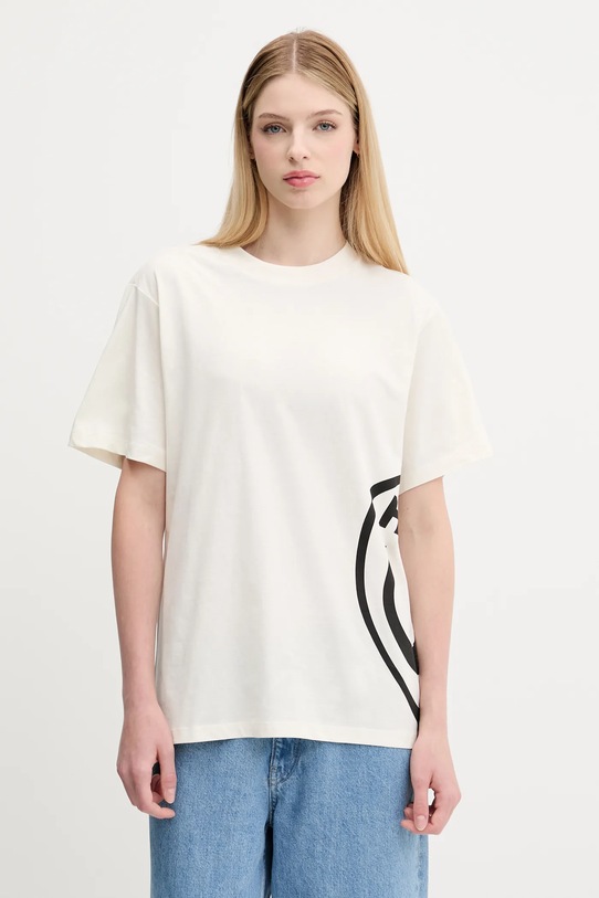 

Футболка HUGO Blue cotton t-shirt vintage tee_b_5, бежевый