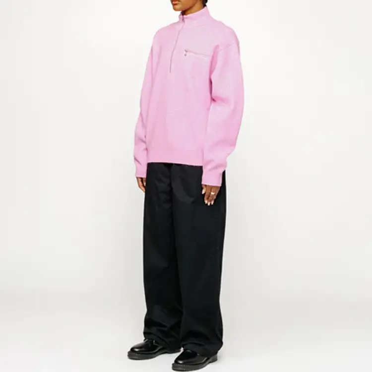 Джемпер Stüssy с полумолнией и воротником-стойкой Stussy, слоновая кость — фото 4