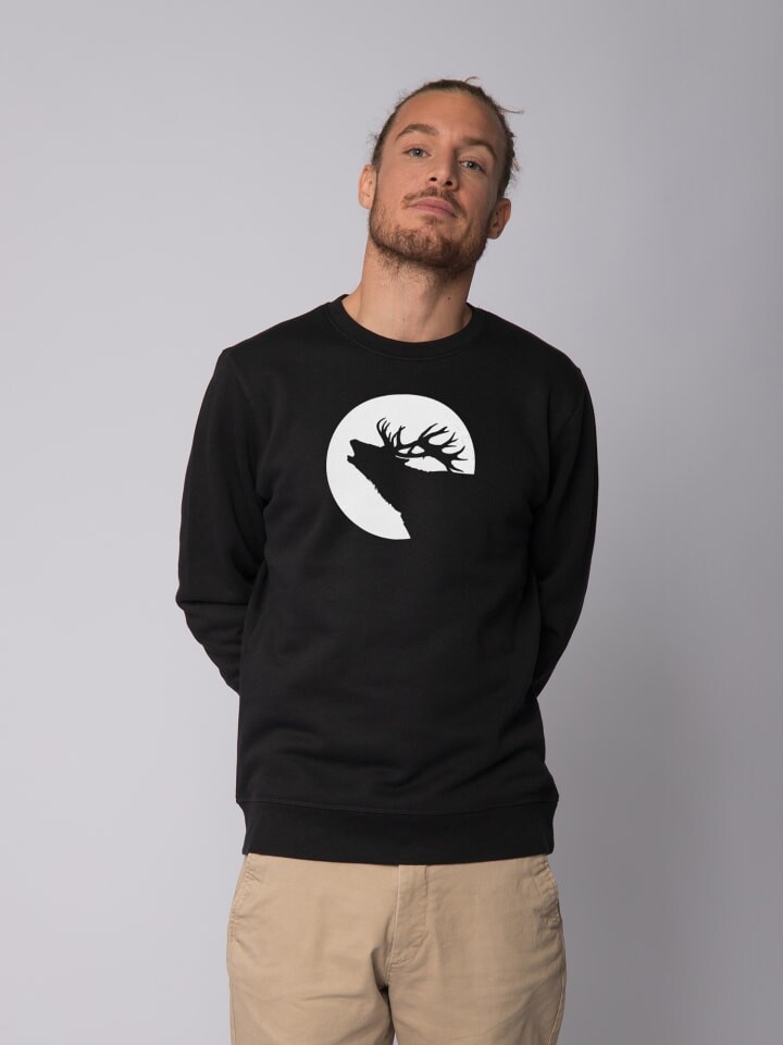 

Толстовка wat Apparel Röhrender Hirsch, черный