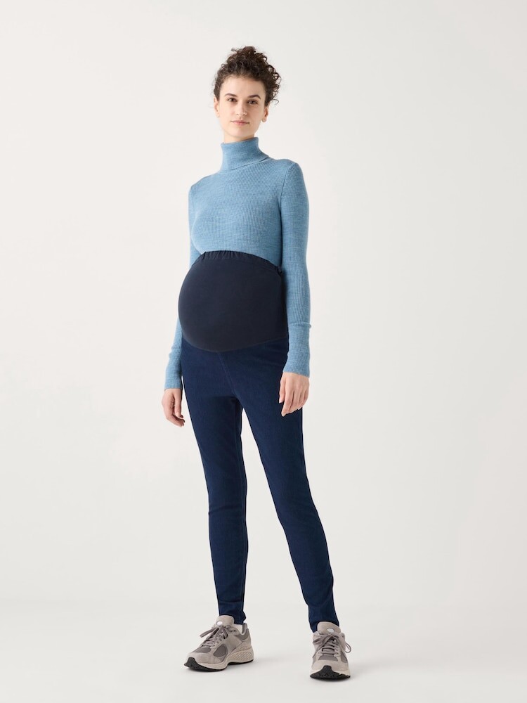 Ультра-Эластичные леггинсы для беременных  Uniqlo, синий — фото 2