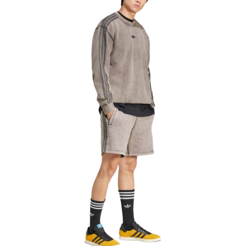 Adidas Premium Essentials Retro Washed Crew Свитшот Adidas Originals, черный — фото 4