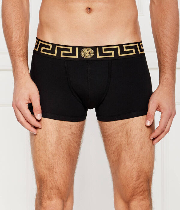 

Боксеры Versace с золотым узором, черный
