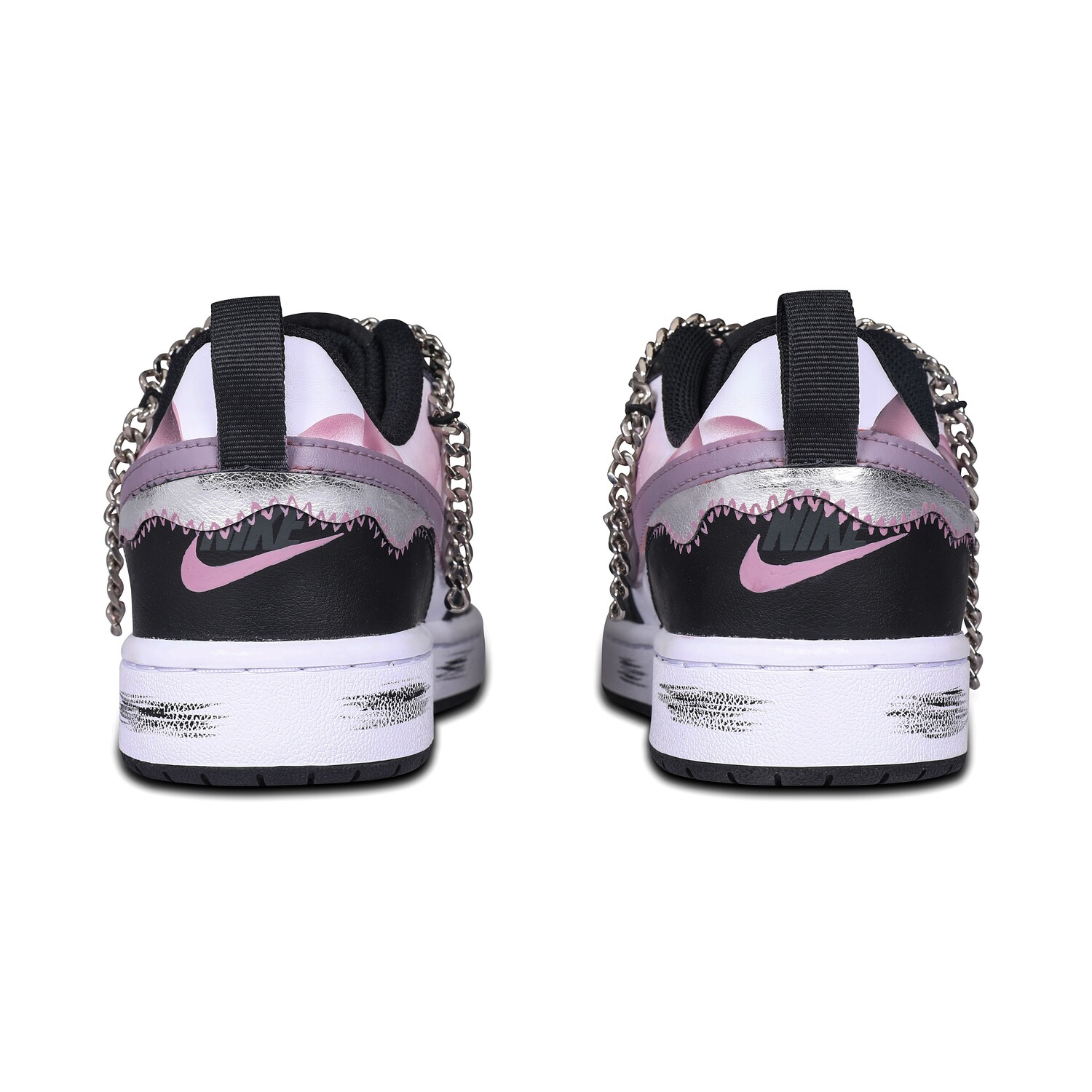 

Кроссовки Nike Court Borough Skateboard Shoes Women's Low-Top Black, Розовый, Кроссовки Nike Court Borough Skateboard Shoes Women's Low-Top Black