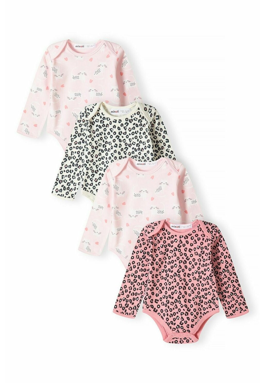 

Боди 4 PACK MINOTI, цвет pink off white light pink